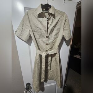 Bogner Beige Button-Down Dress